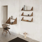 Modern Xlibris Wall Desk with built-in shelves and hidden storage compartments