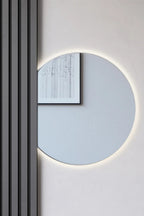  Half-Moon Mirror With Adjustable Brightness LED Lights 