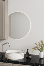  Half-Moon Mirror With Lights for makeup and vanity 