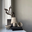 Large duck bowl with a handle and lid, ideal for serving hot dishes