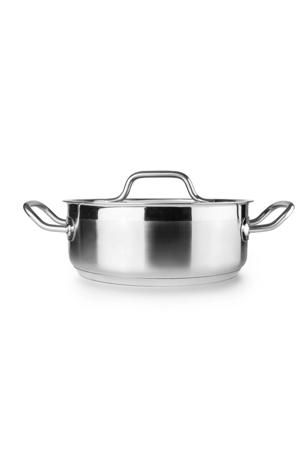 TCL Selects Stainless Steel Casserole, a sleek, contemporary cooking pot crafted from polished stainless steel with a bright silver finish.