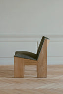 Tenon Armchair in luxurious velvet with plush cushioning for extra comfort