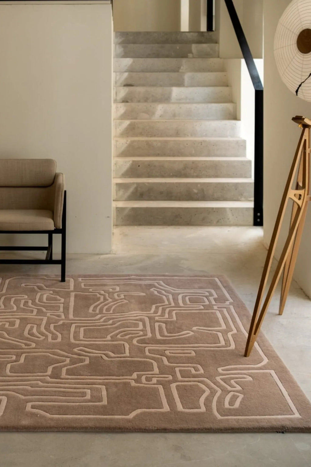  Spacious living room with Structures 20 Rug as the centerpiece of the decor