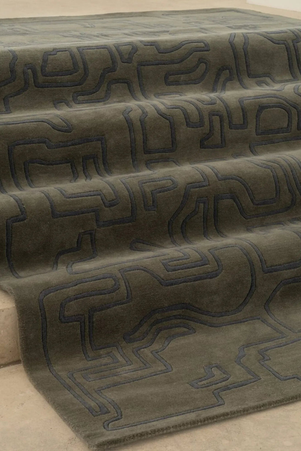 Beautiful and modern Structures 20 Rug, featuring a geometric pattern in neutral tones, perfect for adding style to any room