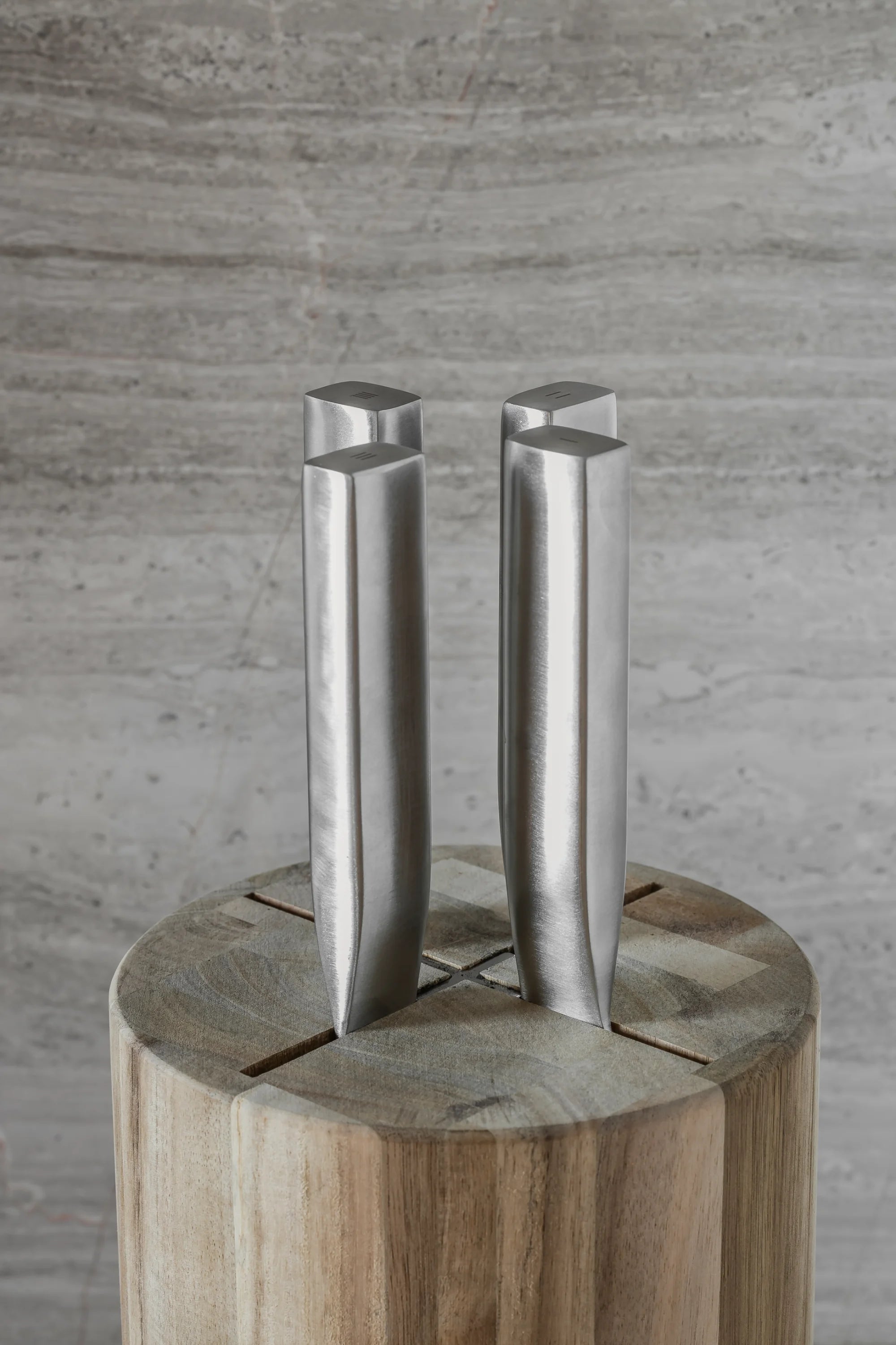 Base Knife Set w/ Wooden Knife Block - THAT COOL LIVING