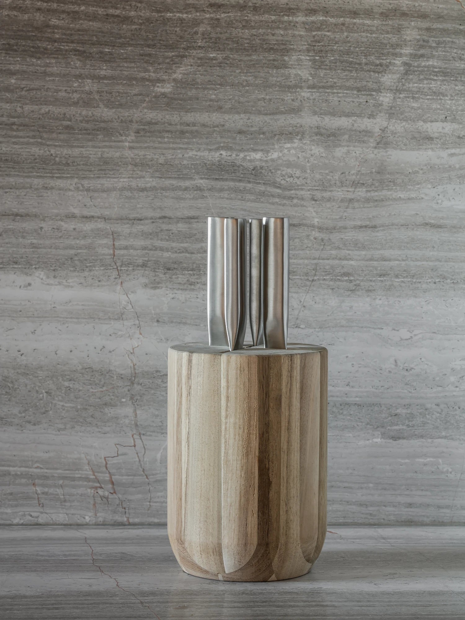 Base Knife Set w/ Wooden Knife Block by Serax - THAT COOL LIVING