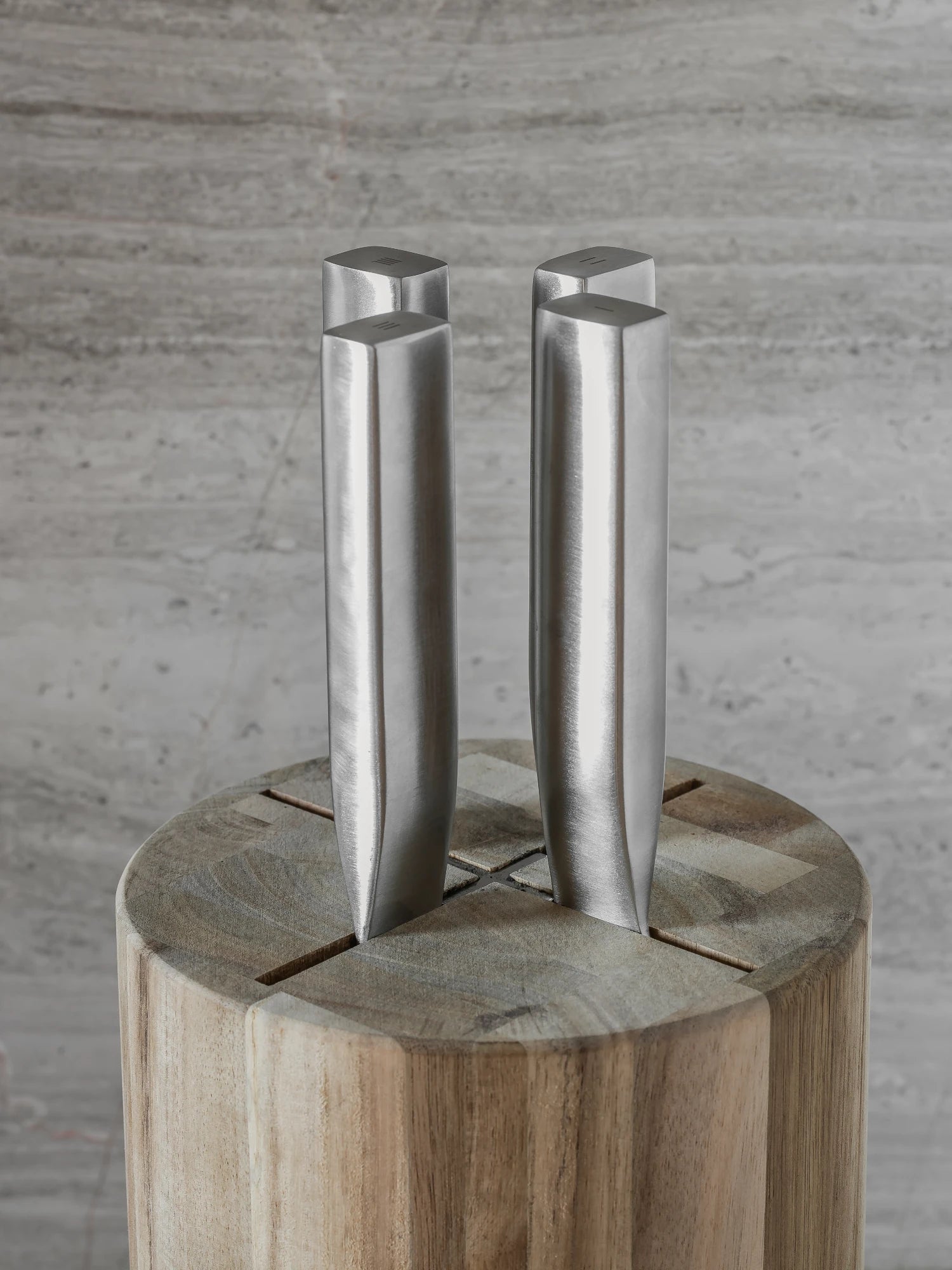 Base Knife Set w/ Wooden Knife Block