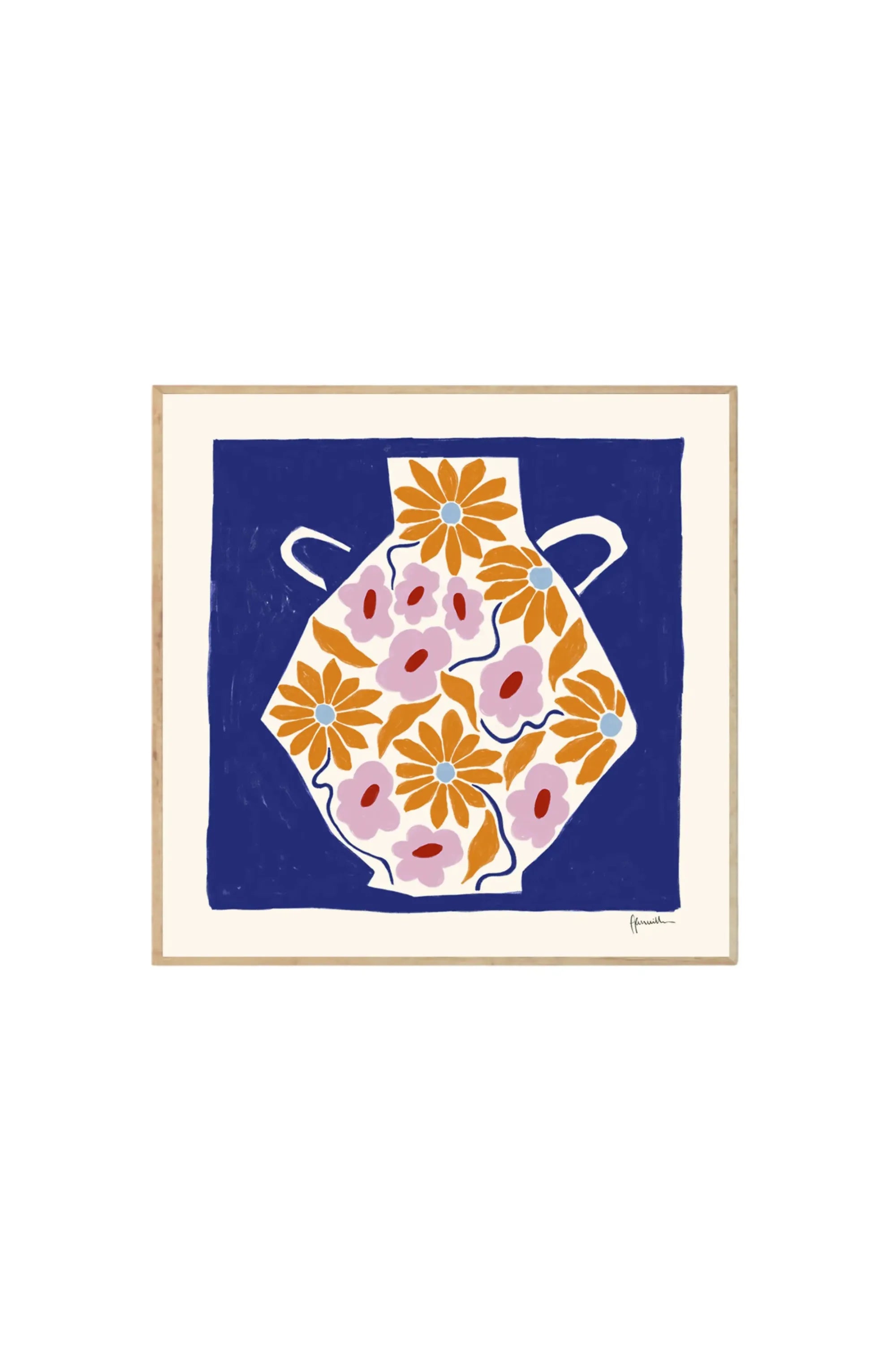 Sunflower Vase - Art Print by The Poster Club - THAT COOL LIVING