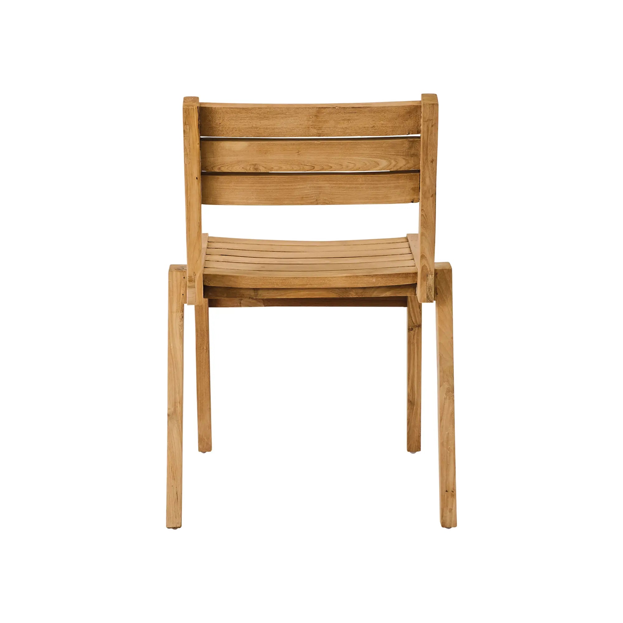 
Rustic Outdoor Recycled Teak Dining Chair - Set of 2 for Patio Dining