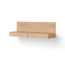 Contemporary wall mounted media unit with adjustable shelves and cable management