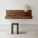 Modern Wall Mounted Media Storage Unit with Cable Management for Home Theater