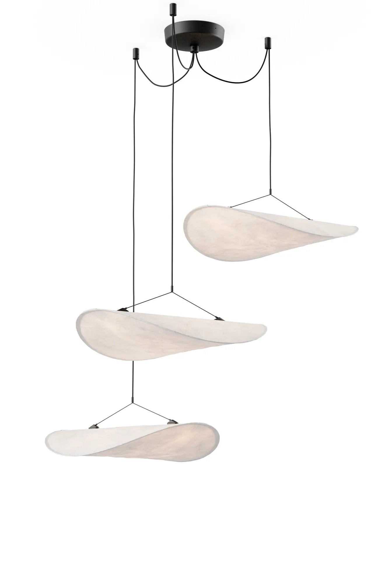 Modern Tense Chandelier with a diameter of 55 inches, featuring sleek design and adjustable lighting elements