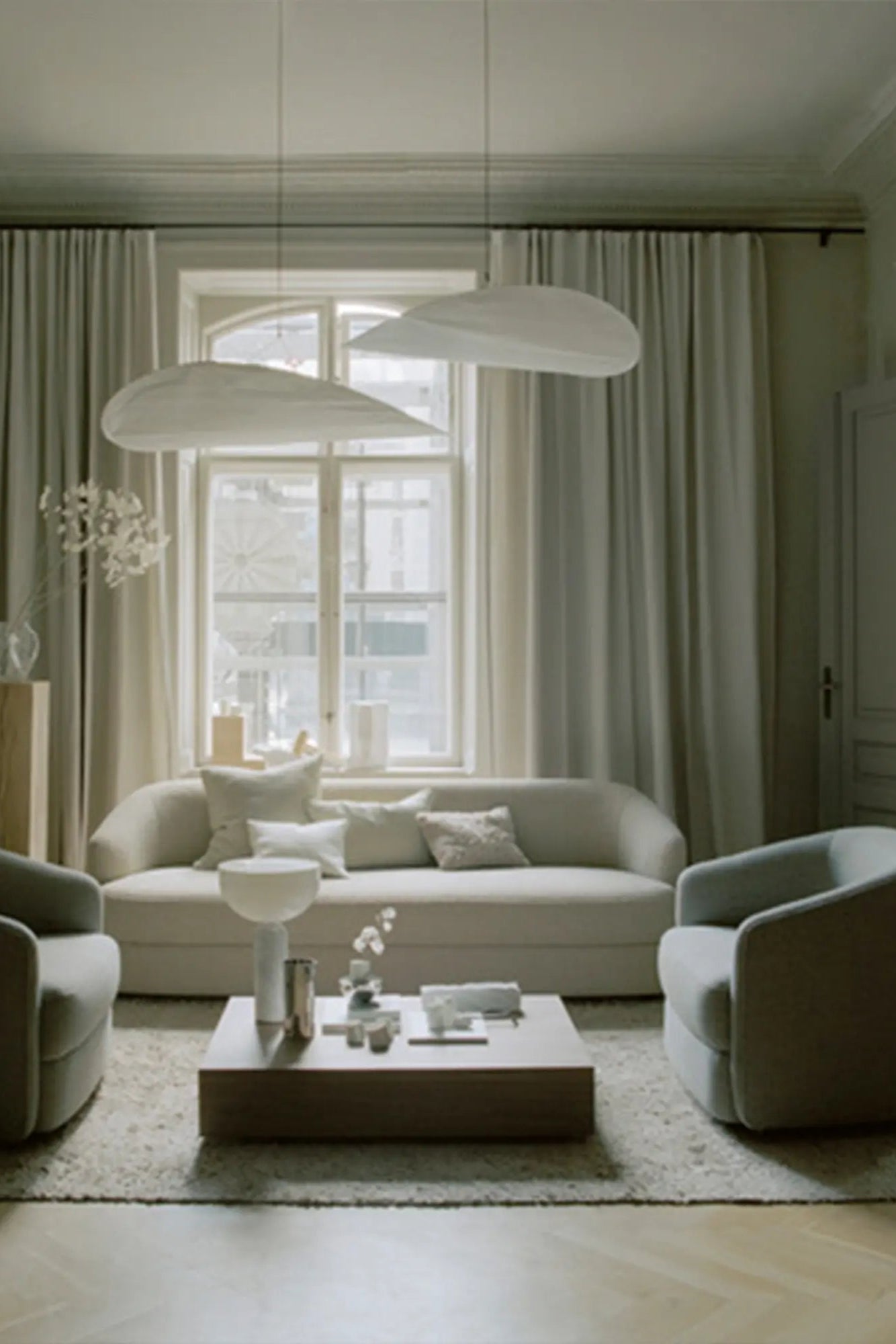 Tense Pendant Lamp showcasing clean lines and stylish silhouette in kitchen setting