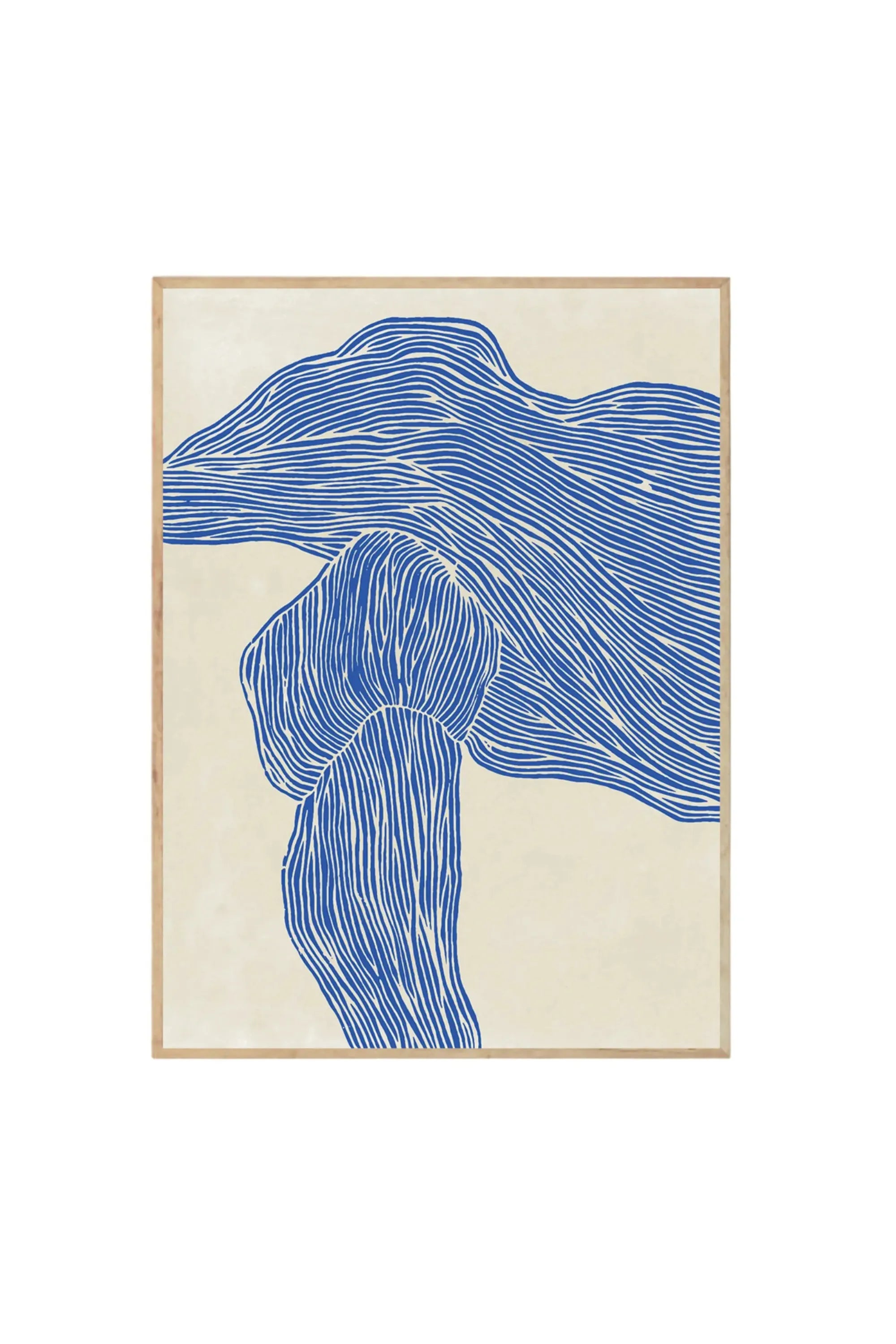 The Line – Navy - Art Print by The Poster Club - THAT COOL LIVING