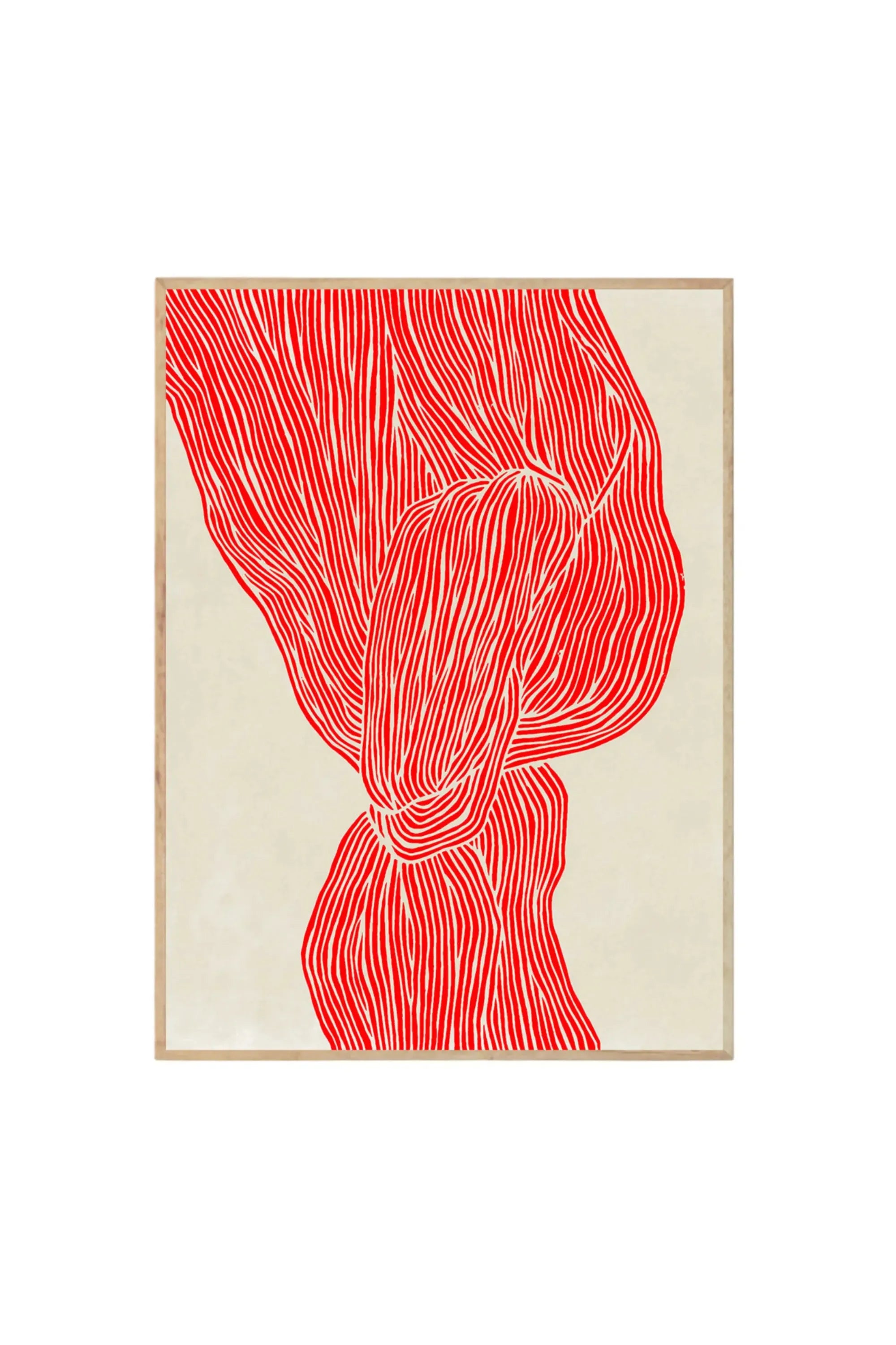 The Line – Red - Art Print by The Poster Club - THAT COOL LIVING