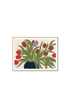 Tulips in a Blue Vase - Art Print