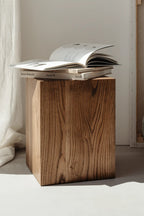 Coi Wood Pillar in white oak finish, featuring smooth and sleek surface texture