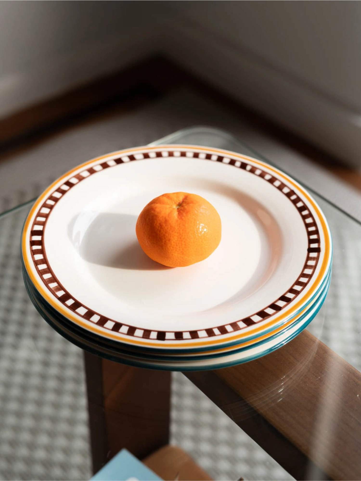 Ray Hand-Painted Dessert Plate - Set of 4 by Valsa Home - THAT COOL LIVING