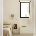Natural and sustainable rattan material woven into a stylish and functional shelf