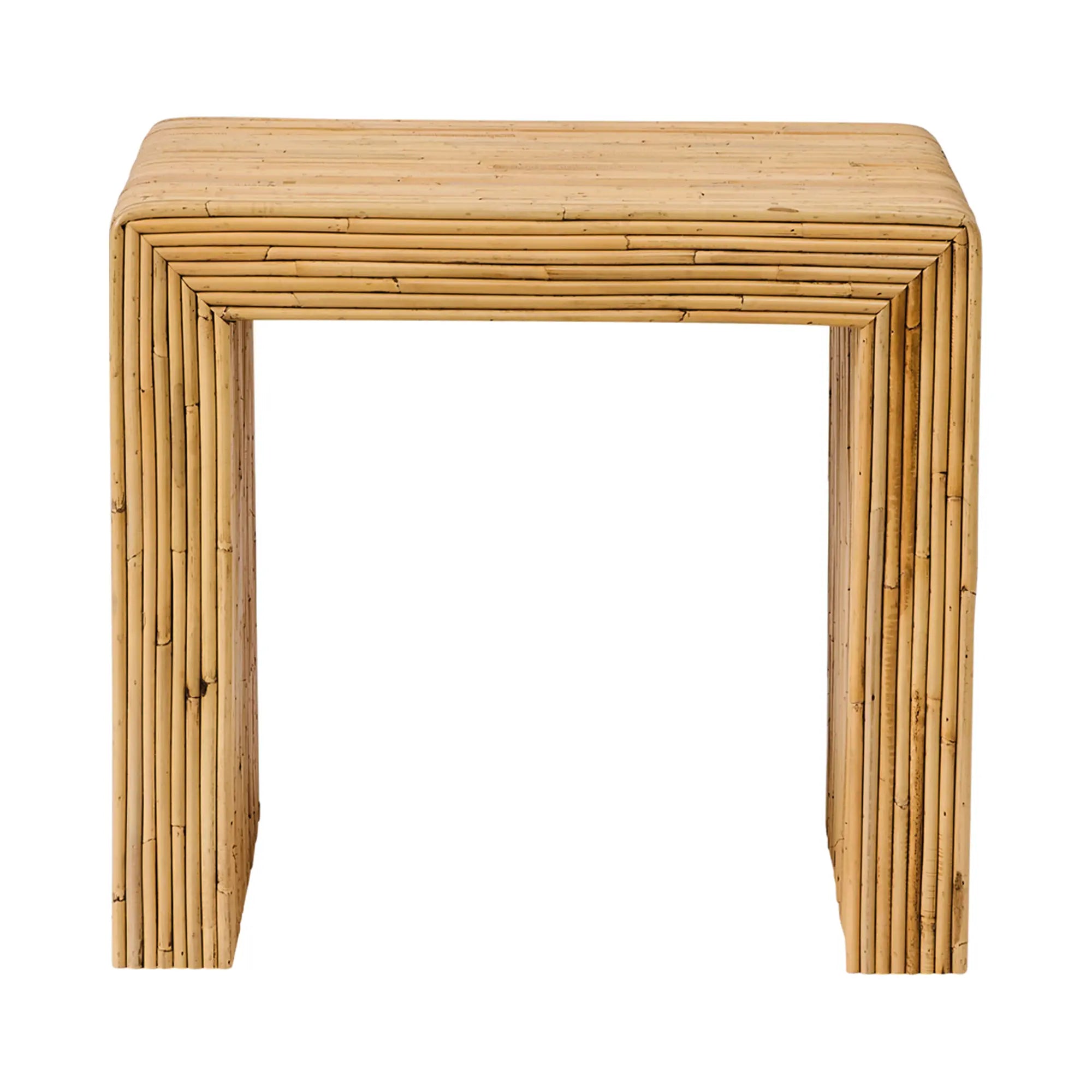 Viva Rattan Side Table showcasing its elegant and timeless rattan construction