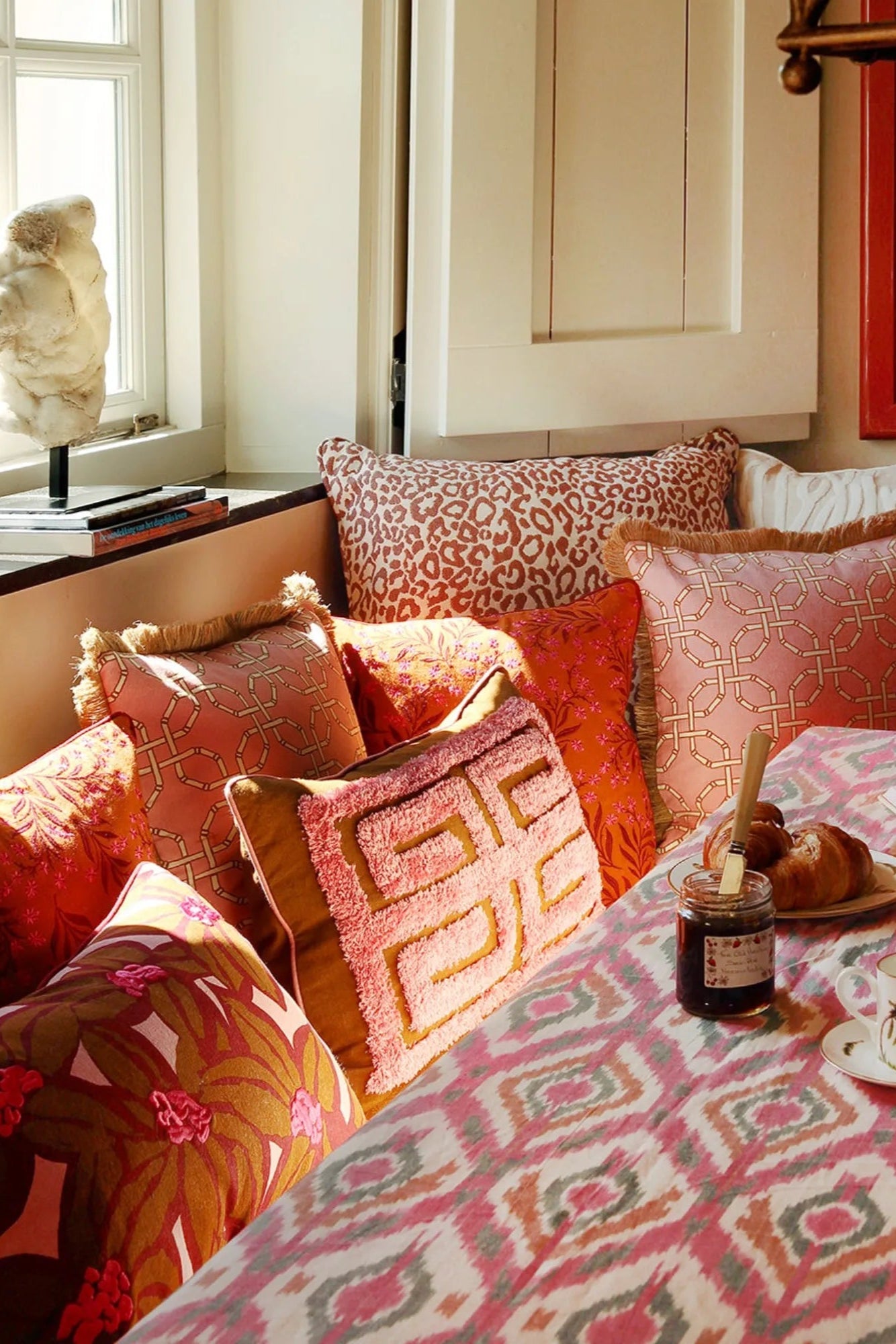 Cleo Cushion with a chic and modern animal print in sophisticated shades