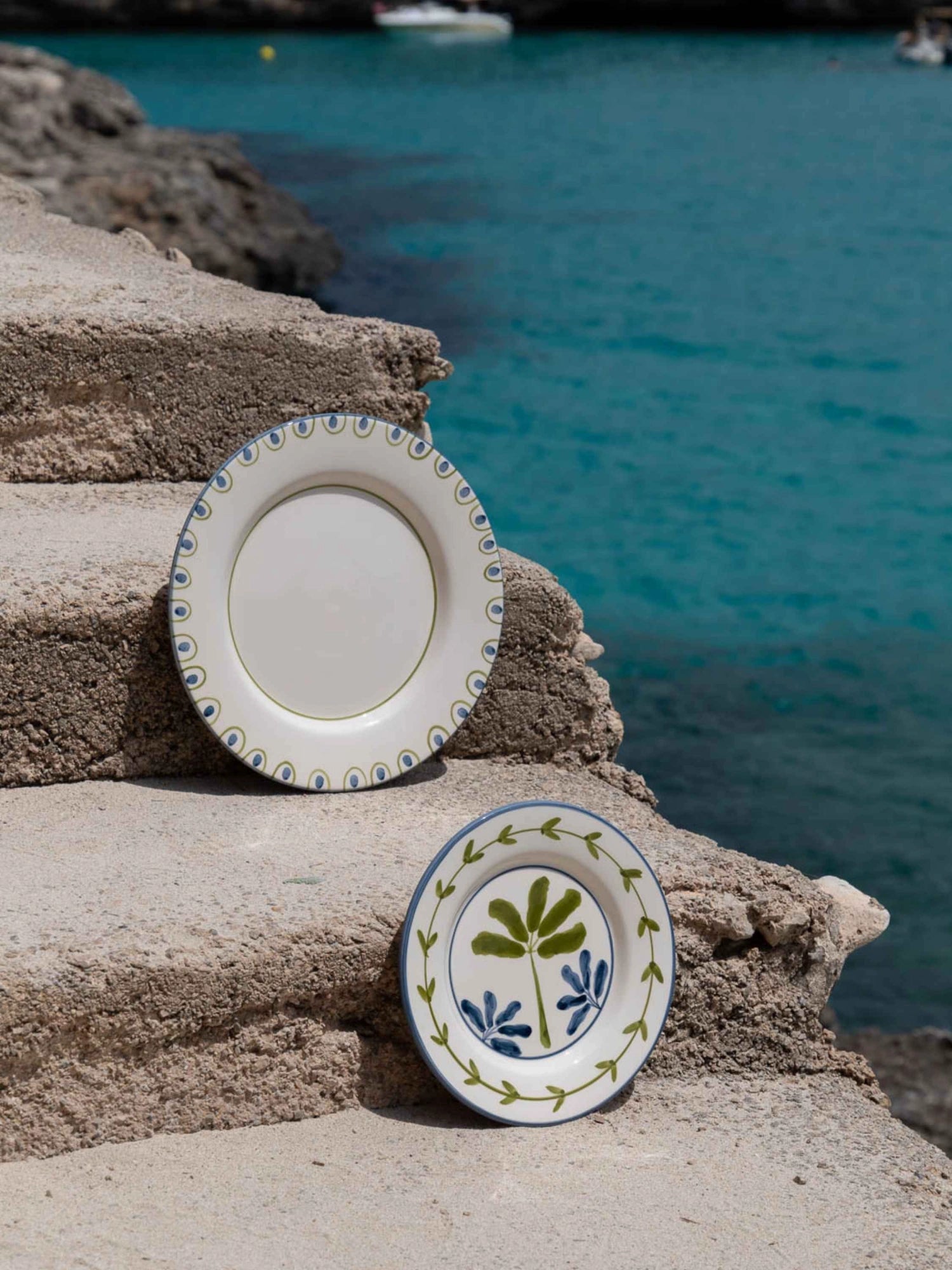 Bananeira Hand-Painted Dessert Plate - Set of 4 by Valsa Home - THAT COOL LIVING