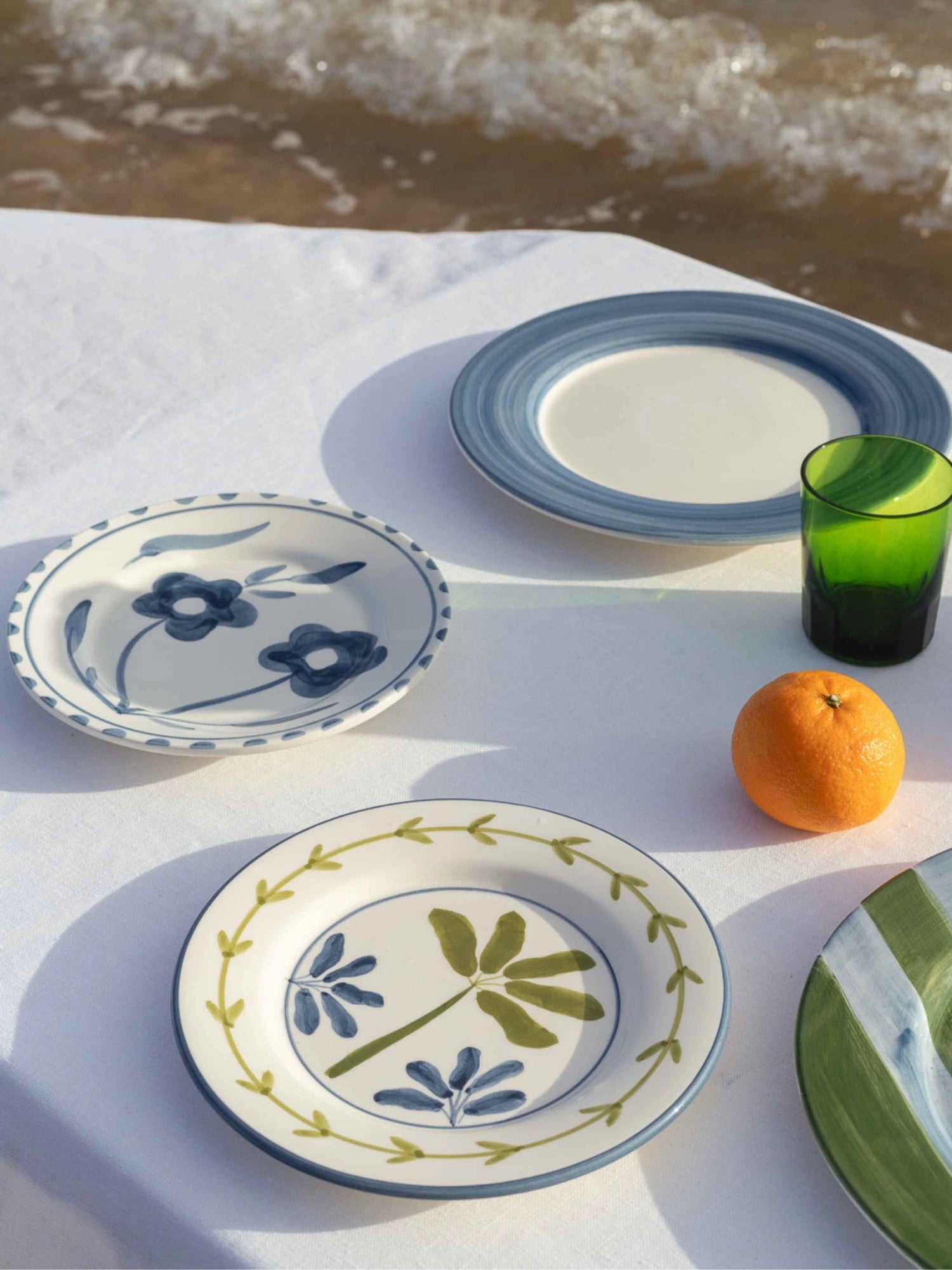 Bananeira Hand-Painted Dessert Plate - Set of 4 by Valsa Home - THAT COOL LIVING