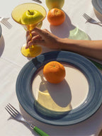 Classic Blue Hand-Painted Dinner Plate - Set of 4