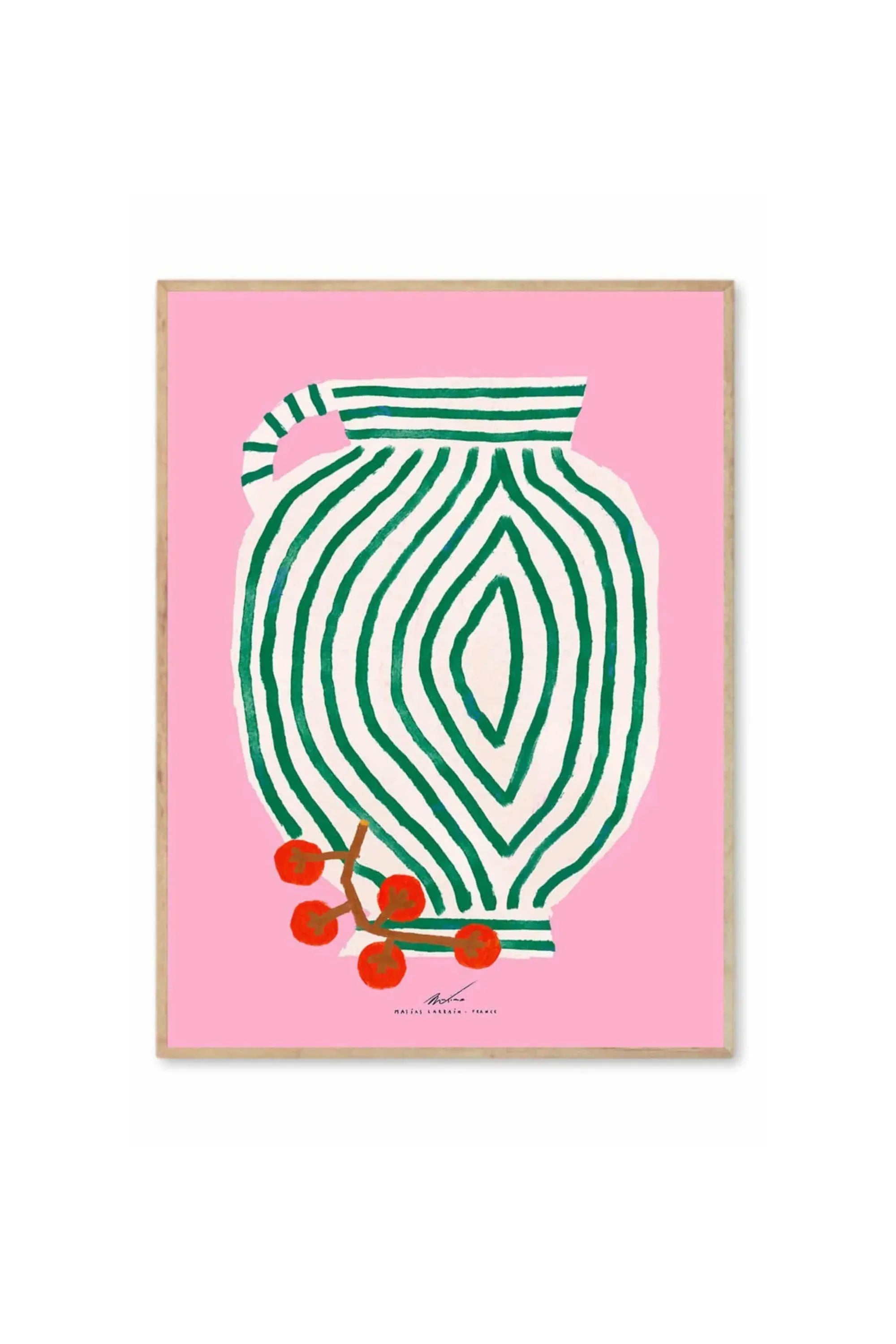 Vase and Currants - Art Print