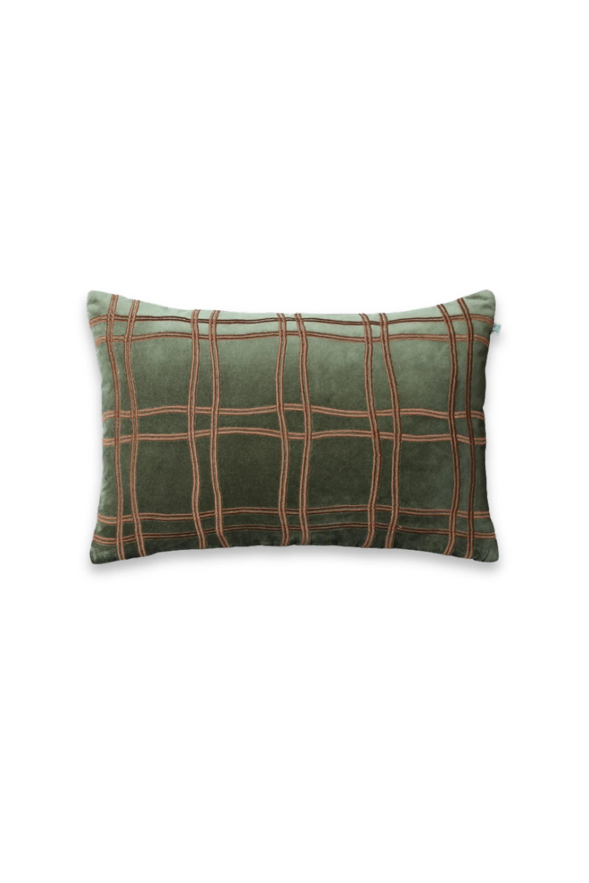 Tattersall Velvet Throw Pillow