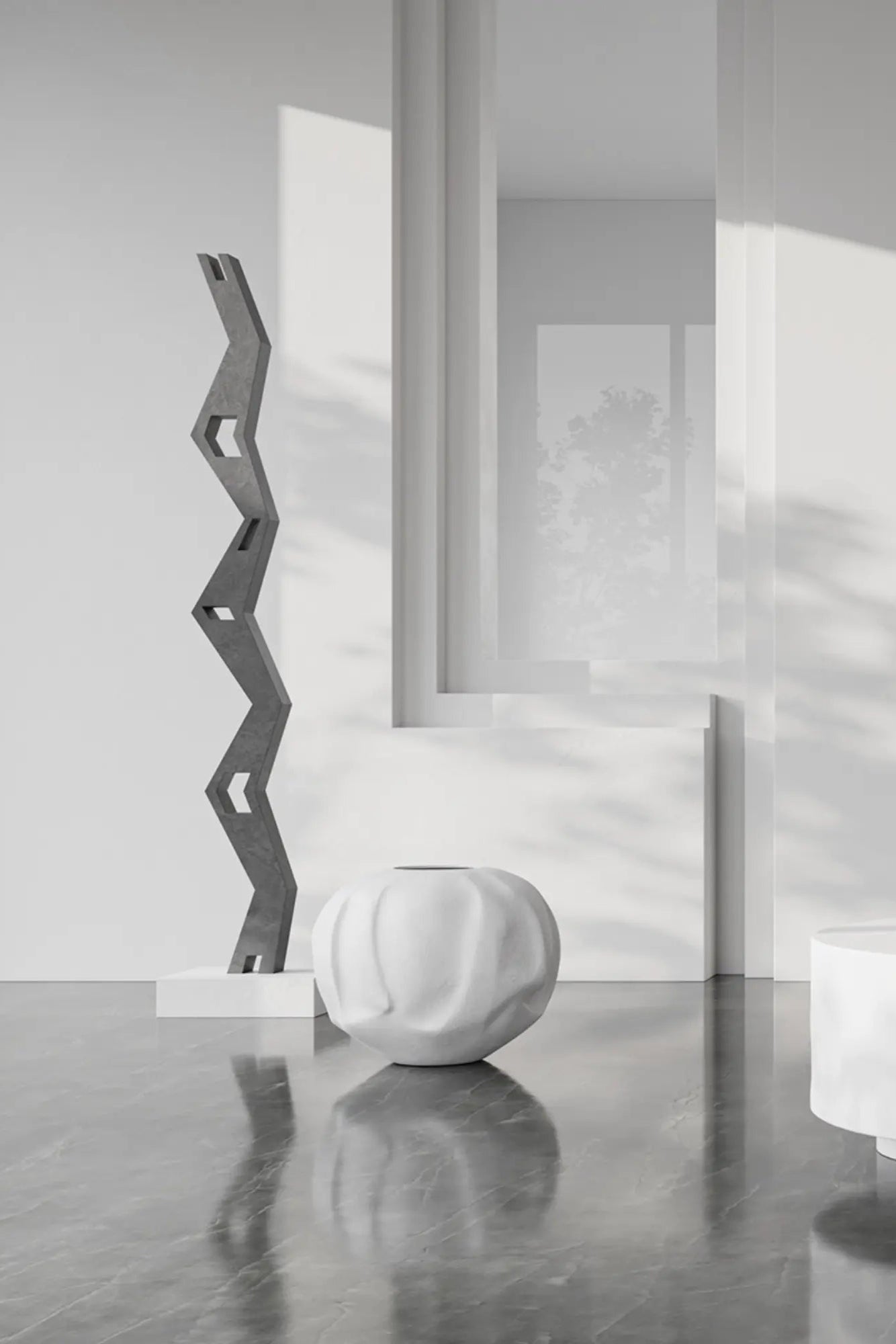 Orimono Vase - Big as a statement piece in a contemporary living room