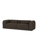 Brown sofa on a white background