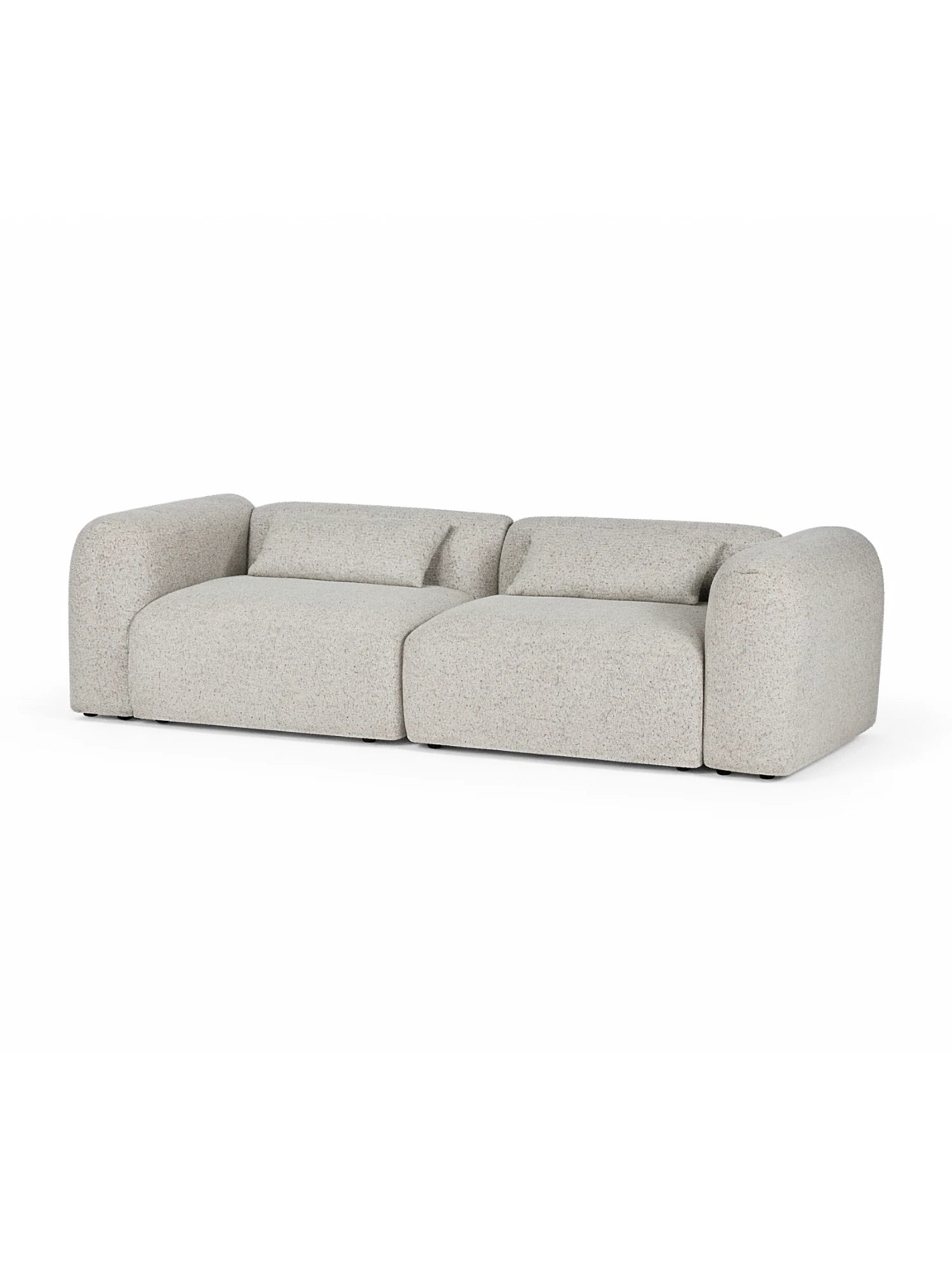 Gray sofa on a white background