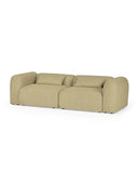 Pale yellow sofa on a white background