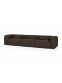 Brown sofa on a white background