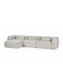 Gray sectional sofa on a white background