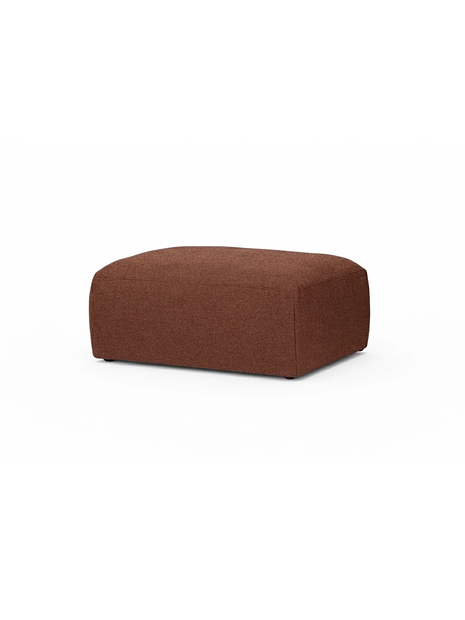 Brown ottoman on a white background