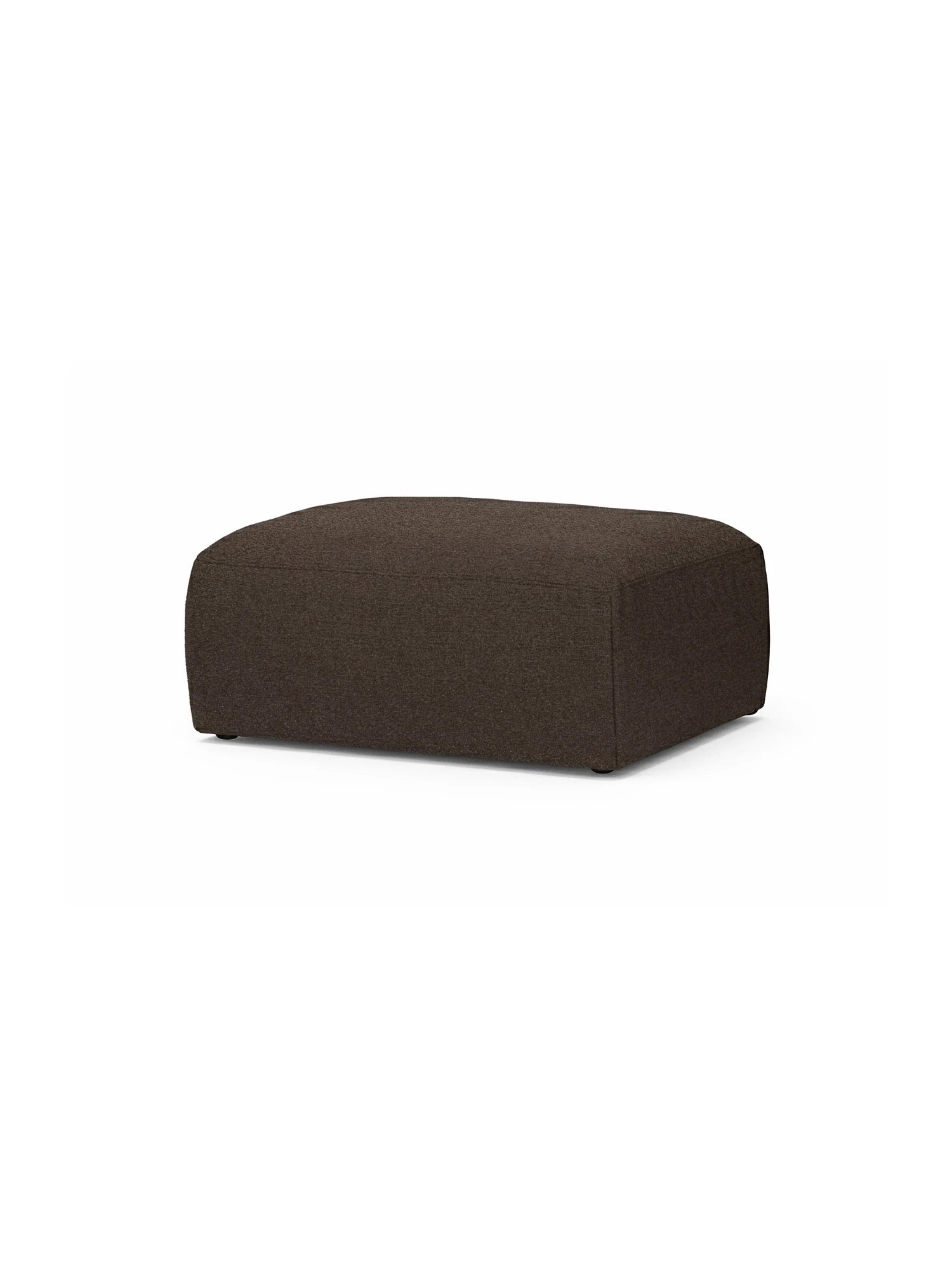 Brown ottoman on a white background