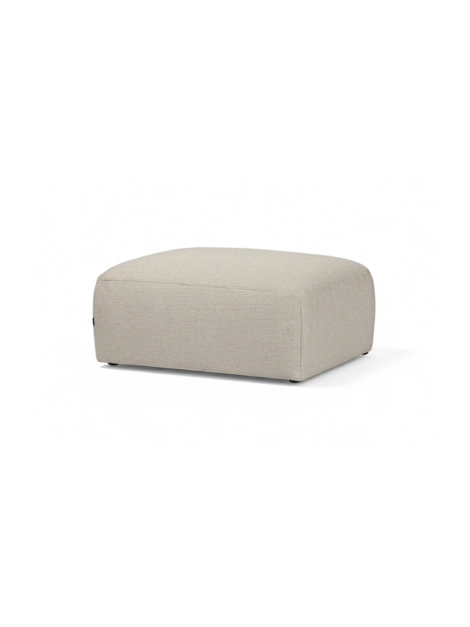 Beige ottoman on a white background