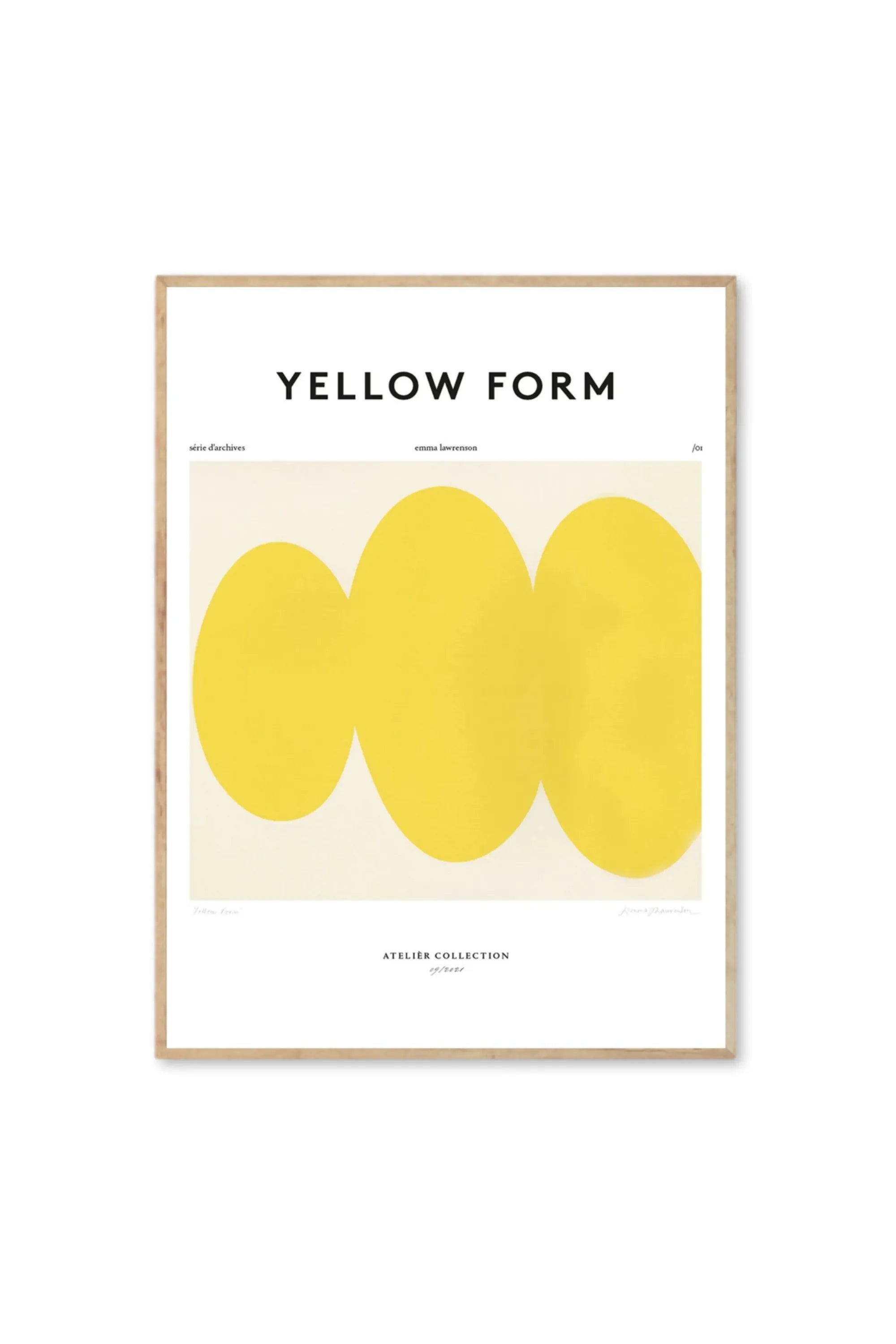 Yellow Form - Art Print by The Poster Club - THAT COOL LIVING