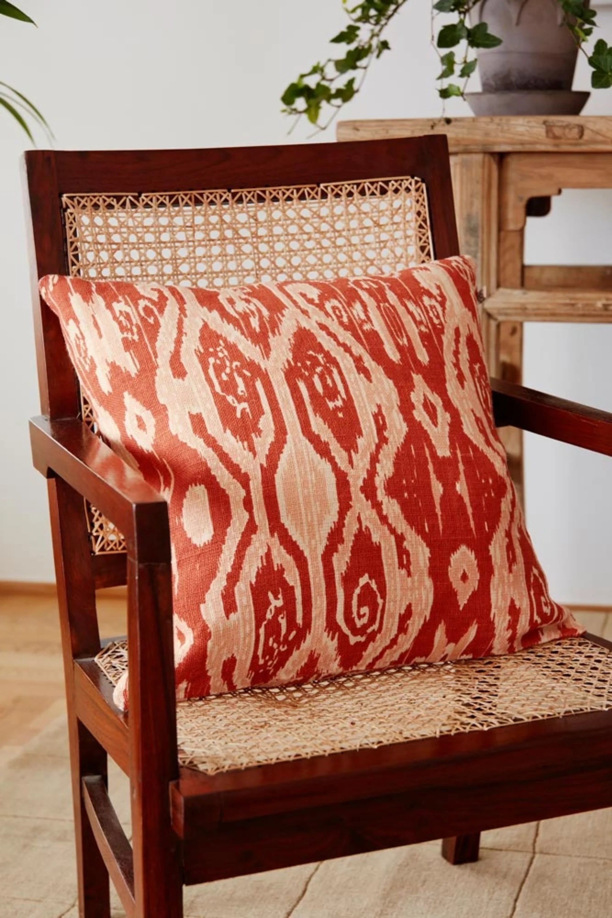 Ikat Madras Throw Pillow