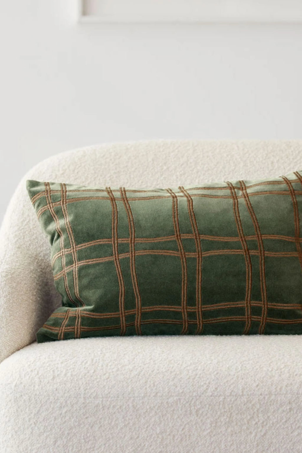 Tattersall Velvet Throw Pillow