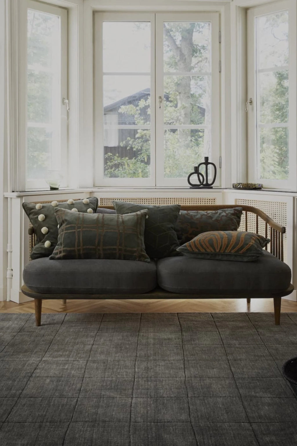 Tattersall Velvet Throw Pillow