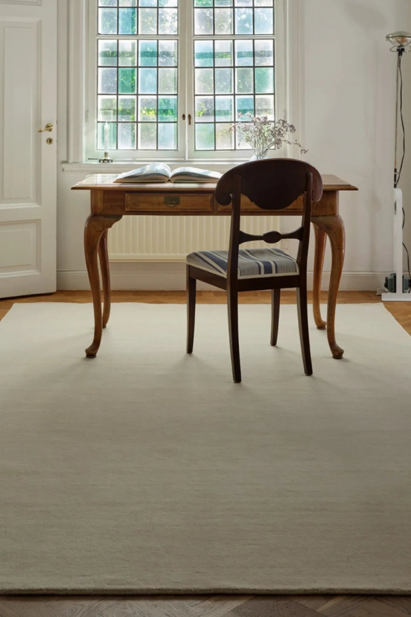 Handwoven Sana Wool Rug in natural beige and brown tones
