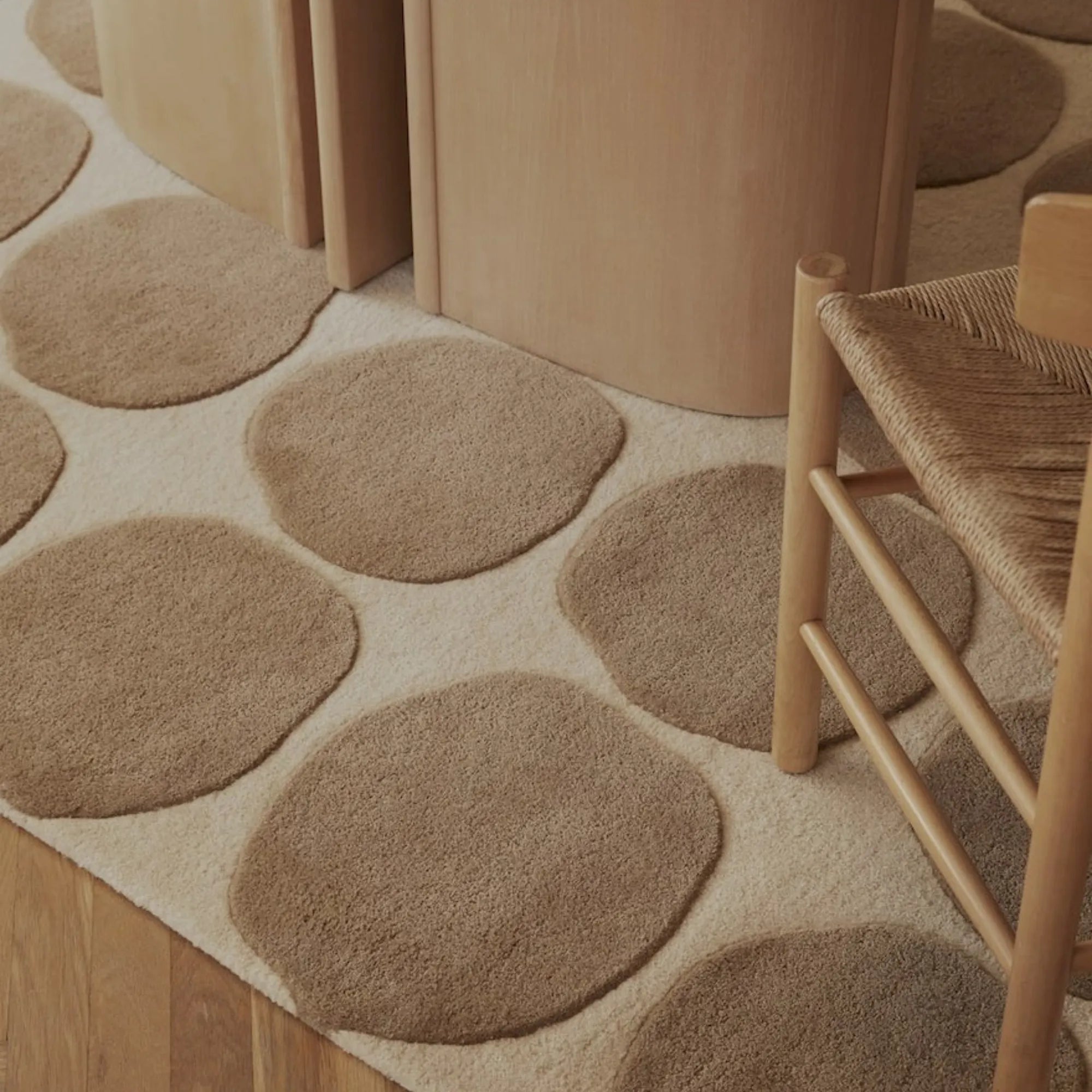 Durable Dots 2 Wool Rug suitable for high-traffic areas