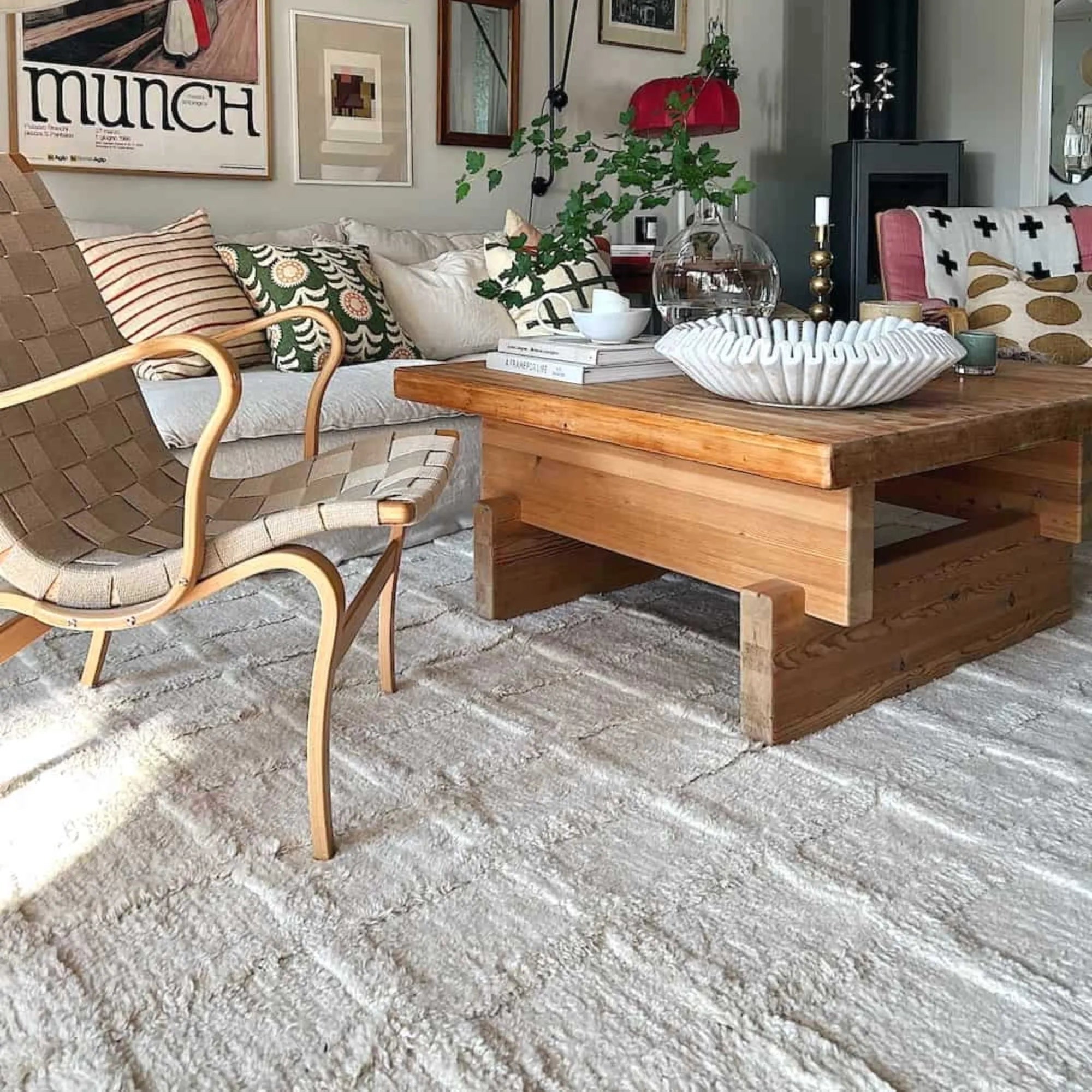 Elegant and durable Badal Wool Rug made from 100% natural wool fibers