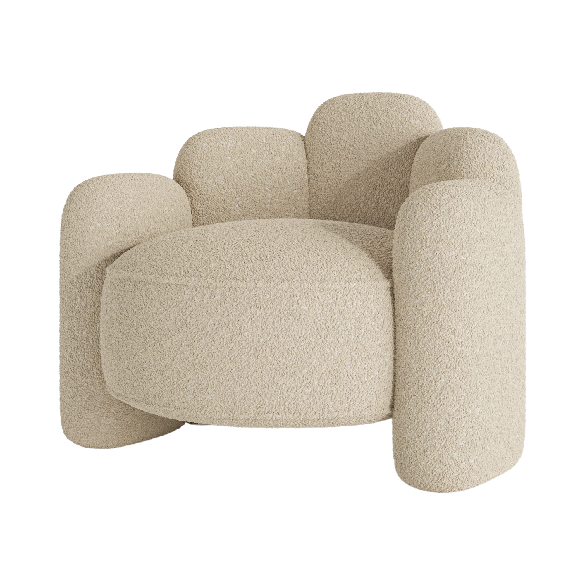  Contemporary Agnes Armchair in dusty rose upholstery with sleek metal legs