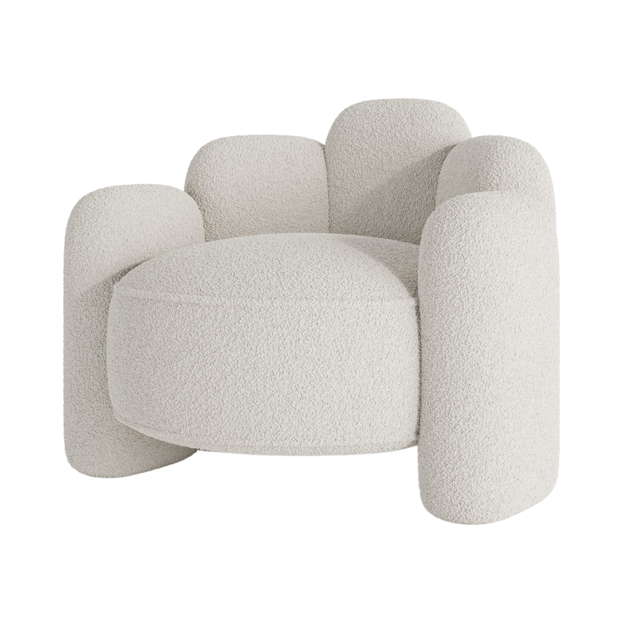 Luxurious Agnes Armchair in deep blue velvet fabric, with comfortable cushioning