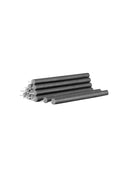 New anthracite color Stoff Nagel Candle set of 8 on a white background.