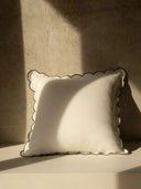 Scalloped Square Throw Pillow